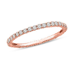 0.45 CT. T.W. Diamond Eternity Wedding Band in 14K Rose Gold