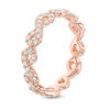 Thumbnail Image 1 of 0.82 CT. T.W. Diamond Twist Eternity Band in 14K Rose Gold