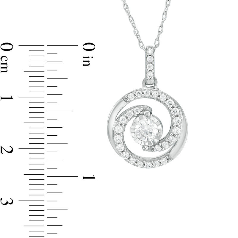 0.33 CT. T.W. Diamond Swirl Frame Pendant in 10K White Gold