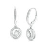 Thumbnail Image 1 of 0.50 CT. T.W. Diamond Swirl Frame Drop Earrings in 10K White Gold