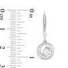 Thumbnail Image 2 of 0.50 CT. T.W. Diamond Swirl Frame Drop Earrings in 10K White Gold