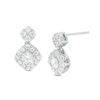Thumbnail Image 1 of 1.00 CT. T.W. Certified Canadian Diamond Tilted Square Frame Drop Earrings in 14K White Gold (I/I2)