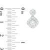 Thumbnail Image 2 of 1.00 CT. T.W. Certified Canadian Diamond Tilted Square Frame Drop Earrings in 14K White Gold (I/I2)