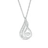 Thumbnail Image 1 of Unstoppable Love™ 0.25 CT. T.W. Diamond Flame Pendant in 10K White Gold