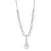 1.00 CT. T.W. Composite Diamond Teardrop Infinity Necklace in 10K White Gold - 17"