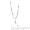 1.00 CT. T.W. Composite Diamond Teardrop Infinity Necklace in 10K White Gold - 17"