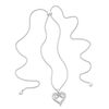 Diamond Accent Infinity Heart Bolo Necklace in Sterling Silver - 30"