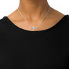 Thumbnail Image 2 of Diamond Accent Heartbeat Bolo Necklace in Sterling Silver and 10K Rose Gold - 30"