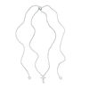 Thumbnail Image 0 of Diamond Accent Loop Cross Bolo Necklace in Sterling Silver - 30"