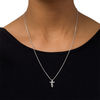 Thumbnail Image 3 of Diamond Accent Loop Cross Bolo Necklace in Sterling Silver - 30"