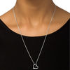Thumbnail Image 3 of Diamond Accent Tilted Heart Bolo Necklace in Sterling Silver - 30"