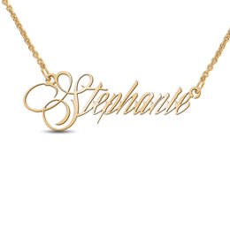 Scrolling Slant Name Necklace (1 Name)