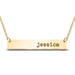 Lowercase Name Bar Necklace (1 Name)