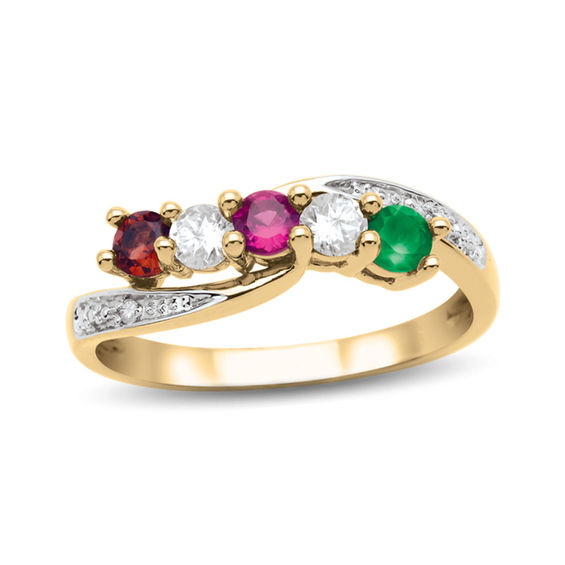 Charm diamond family cheap rings