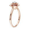 Thumbnail Image 2 of 0.14 CT. Diamond Solitaire Flower Promise Ring in 10K Rose Gold