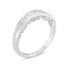 Thumbnail Image 1 of 0.38 CT. T.W. Baguette and Round Diamond Contour Anniversary Band in 14K White Gold
