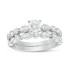 Thumbnail Image 1 of 0.75 CT. T.W. Certified Canadian Diamond Vintage-Style Bridal Set in 14K White Gold (I/I1)