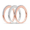 Thumbnail Image 2 of 0.50 CT. T.W. Diamond Stackable Three Ring Set in 10K Two-Tone Gold