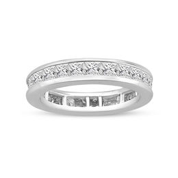 2.95 CT. T.W. Princess-Cut Diamond Channel Set Eternity Wedding Band in 14K White Gold