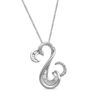 Open Hearts by Jane Seymour™ 0.15 CT. T.W. Baguette and Round Diamond Pendant in Sterling Silver