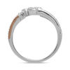 Thumbnail Image 2 of Open Hearts by Jane Seymour™ 0.13 CT. T.W. Diamond Open Shank Ring in Sterling Silver and 10K Rose Gold
