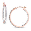 Thumbnail Image 0 of 0.25 CT. T.W. Diamond Inside-Out Hoop Earrings in 10K Rose Gold