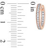 Thumbnail Image 2 of 0.23 CT. T.W. Diamond Inside-Out Vintage-Style Huggie Hoop Earrings in 14K Rose Gold