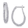 Thumbnail Image 0 of 1.00 CT. T.W. Diamond Inside-Out Hoop Earrings in 14K White Gold