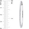 Thumbnail Image 3 of 0.50 CT. T.W. Diamond Hoop Earrings in 10K White Gold