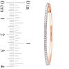 Thumbnail Image 2 of 0.50 CT. T.W. Diamond Hoop Earrings in 10K Rose Gold