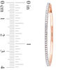 Thumbnail Image 3 of 0.50 CT. T.W. Diamond Hoop Earrings in 10K Rose Gold