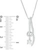 0.50 CT. T.W. Certified Canadian Diamond Linear Bar and Swirl Pendant in 14K Gold (I/I2