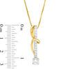 Thumbnail Image 2 of 0.50 CT. T.W. Certified Canadian Diamond Linear Bar and Swirl Pendant in 14K Gold (I/I2) - 17"