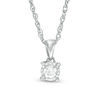 Thumbnail Image 1 of 0.10 CT. Diamond Solitaire Pendant in 10K White Gold