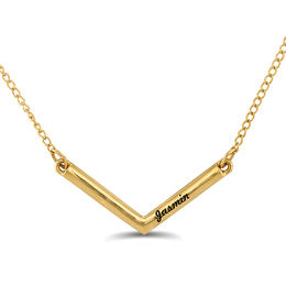 Engravable "V" Necklace (1 Name)