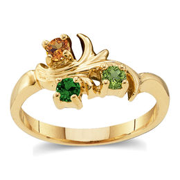 Mother's Birthstone Filigree Ring (2-6 Stones)
