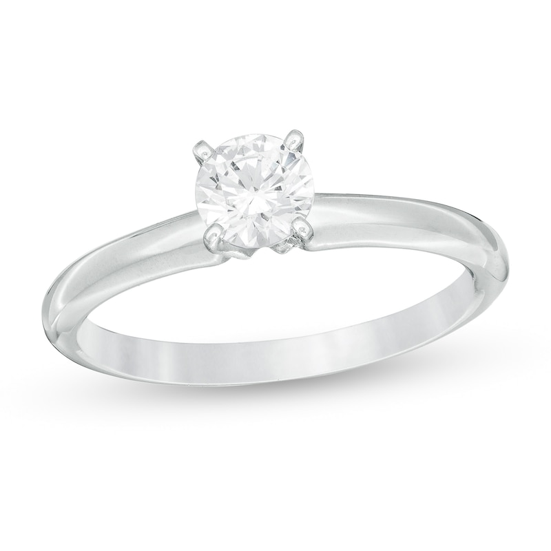 Main Image 1 of 0.50 CT. Certified Canadian Diamond Solitaire Engagement Ring in Platinum (H/VS2)