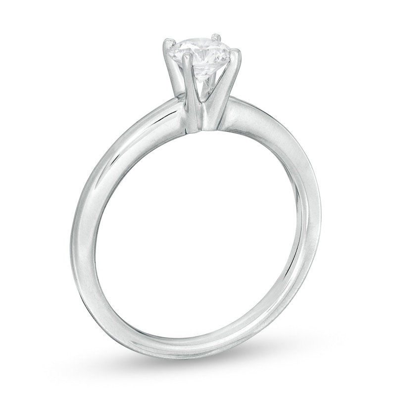 Main Image 3 of 0.50 CT. Certified Canadian Diamond Solitaire Engagement Ring in Platinum (H/VS2)