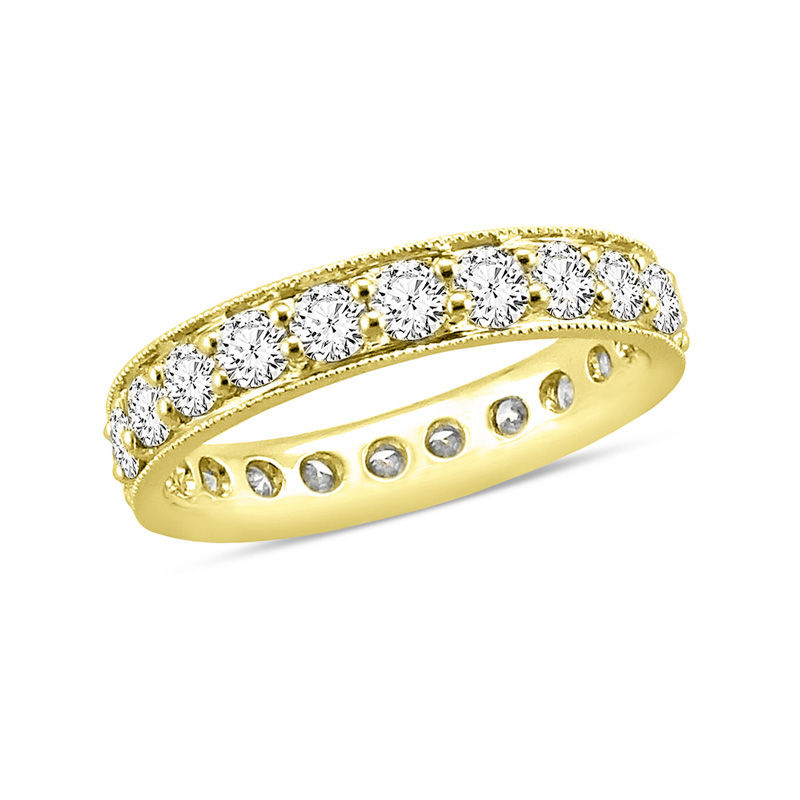 1.95 CT. T.W. Diamond Channel Set Vintage-Style Eternity Wedding Band in 14K Gold