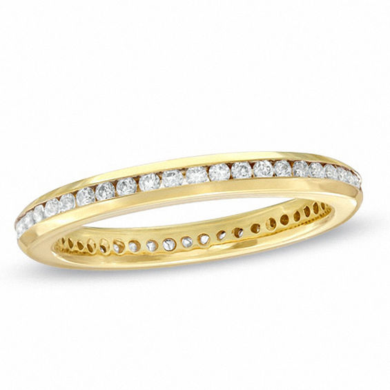 045 CT Tw Diamond Eternity Channel Set Wedding Band in 14K Gold