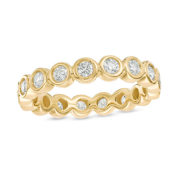 0.95 CT. T.W. Diamond Bezel-Set Eternity Band in 14K Gold 0.95 CT. T.W. Diamond Bezel-Set Eternity Band in 14K Gold