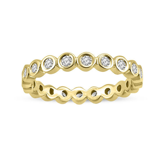 0.45 CT. T.W. Diamond Bezel-Set Eternity Band in 14K Gold 0.45 CT. T.W. Diamond Bezel-Set Eternity Band in 14K Gold