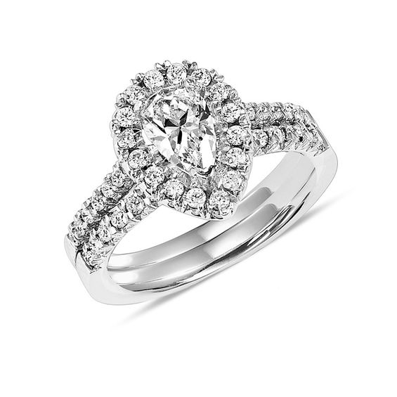 1.16-CT.-T.W.-Pear-Shaped-Diamond-Frame-Bridal-Set-in-14K-...
