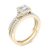 Thumbnail Image 1 of 0.95 CT. T.W. Princess-Cut Diamond Frame Twist Bridal Set in 14K Gold