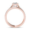 Thumbnail Image 3 of 0.95 CT. T.W. Princess-Cut Diamond Frame Twist Bridal Set in 14K Rose Gold