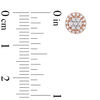 Thumbnail Image 3 of 0.25 CT. T.W. Multi-Diamond Frame Stud Earrings in Two-Tone Sterling Silver