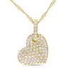 Thumbnail Image 0 of 0.25 CT. T.W. Diamond Tilted Heart Pendant in 14K Gold - 17"