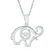 Thumbnail Image 1 of Unstoppable Love™ Diamond Accent Elephant Outline Pendant in Sterling Silver