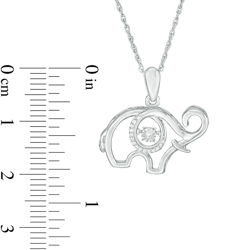 Main Image 2 of Unstoppable Love™ Diamond Accent Elephant Outline Pendant in Sterling Silver