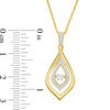 Unstoppable Love™ 0.12 CT. T.W. Diamond Double Flame Pendant in 10K Gold